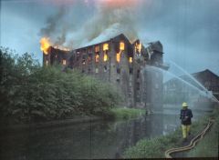 UNION MILL ON FIRE - LATER DEMOLISHED