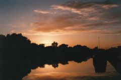 sunset on the Fosdyke