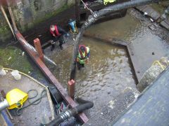 Blown cill at Barrowford bottom lock 