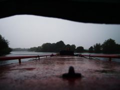 It rained. Fast and hard. And horizontally.