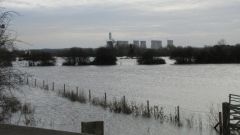 Ratcliffe Power Station across the floods from Shardlow 22 12 12
