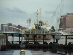 the sight from inside the lock  ( big boat )