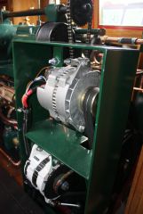Neat alternator mounting - pair providing nearly 3kW of power generation