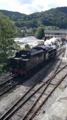 Llangollen locomotive in full steam