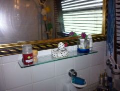 New bathroom shelf aboard Nb Mabel Stark