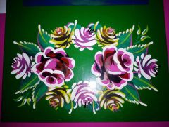 Buckingham Green panel - top swag of roses