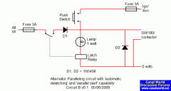 Alternator Paralleling using tacho/W circuit B