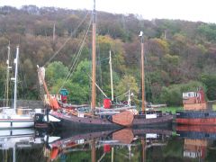 Boats at Crinan sea lock. Scotland.