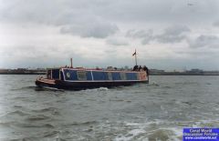 NB Progress heads out of the Mersey to Irish sea