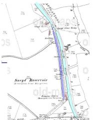 1902 MAP SNEYD RESEVOIR