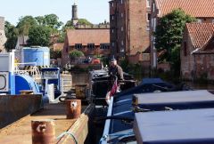 Moored up with "RAGGED ROY" waiting for Newark Town Lock