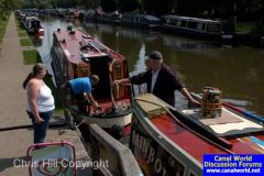 Taking on fuel at the 'Trading Post, Higher Poynton