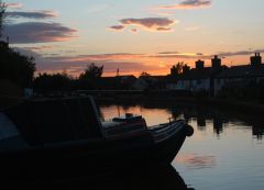 Malkin Bank sunset - Trent and Mersey Canal, July 2008