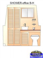 Shower room/Office bulkhead