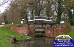 The first lock on the Basingstoke Navigation
