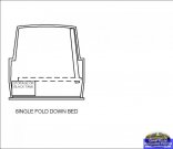 Single fold down bed