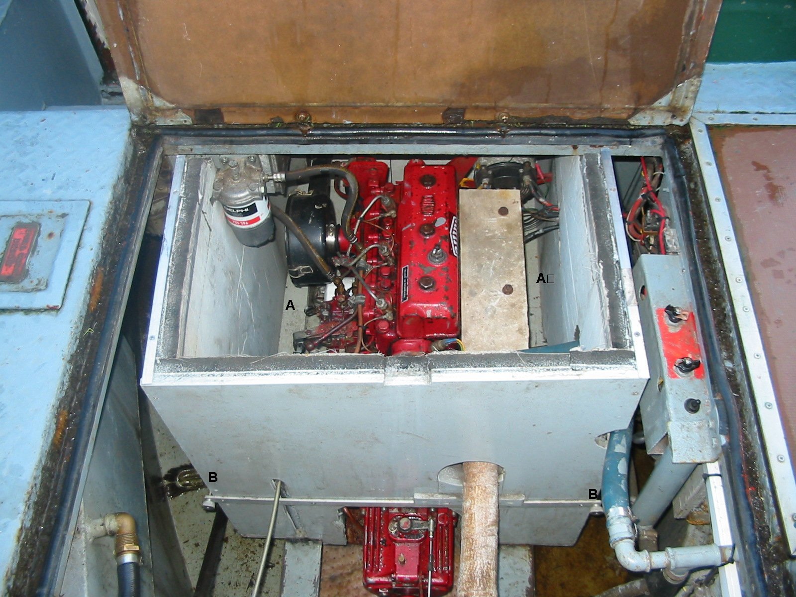 Fixing soundproof sheets in engine bay Boat Building & Maintenance