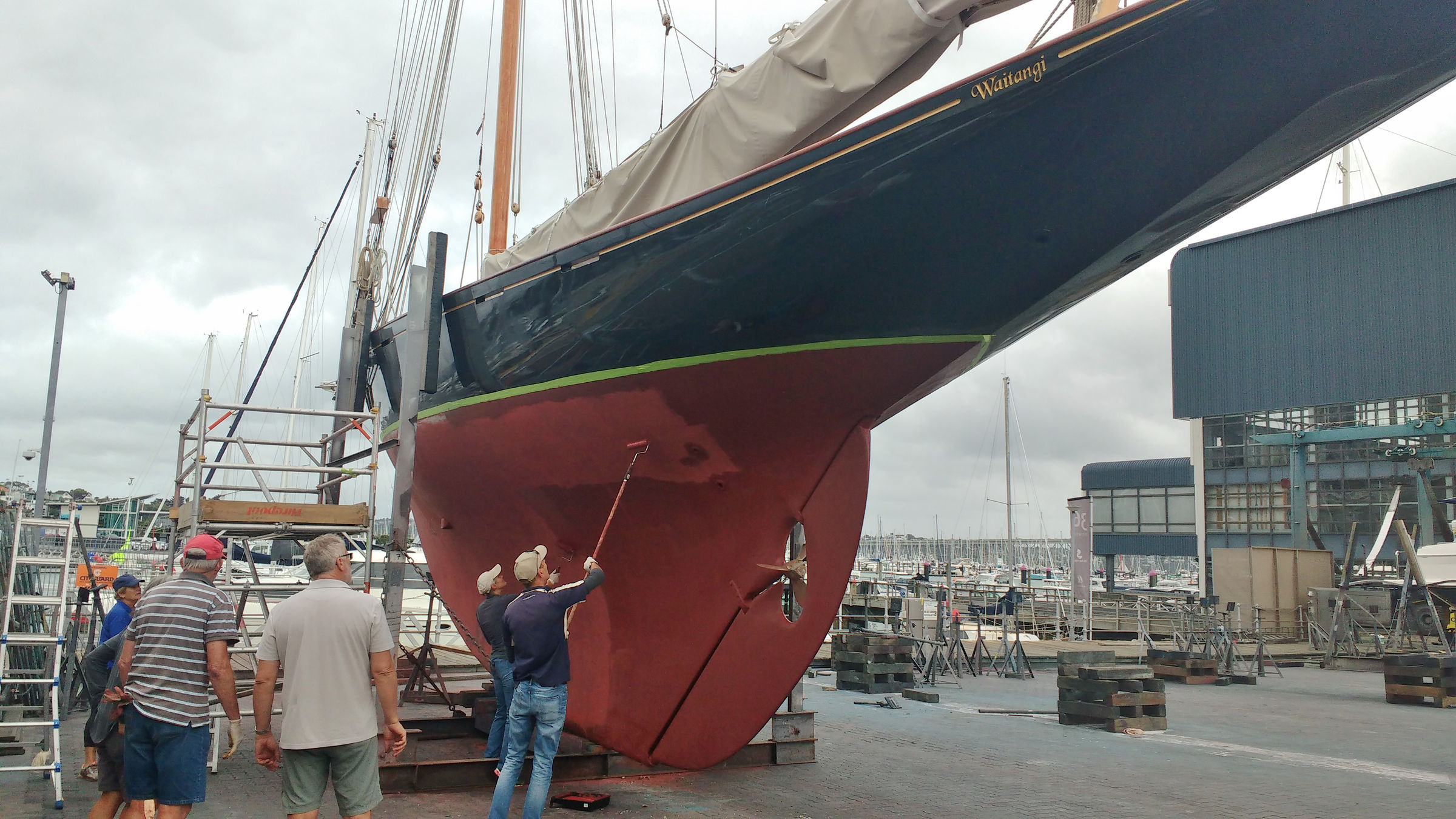 Below waterline coating application on a 58ft boat. - Boat Building ...