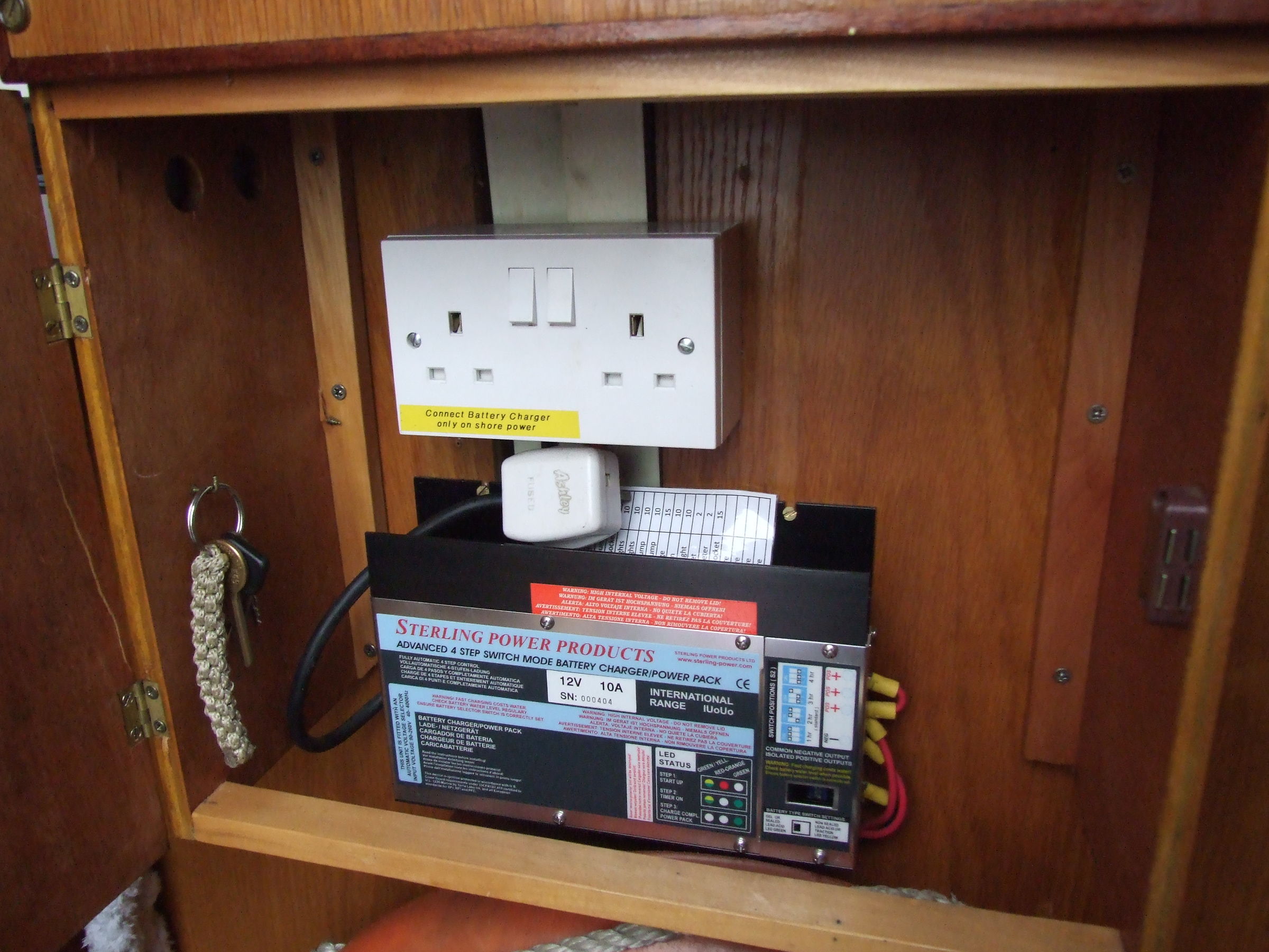 Where to put the battery charger Boat Building & Maintenance Canal