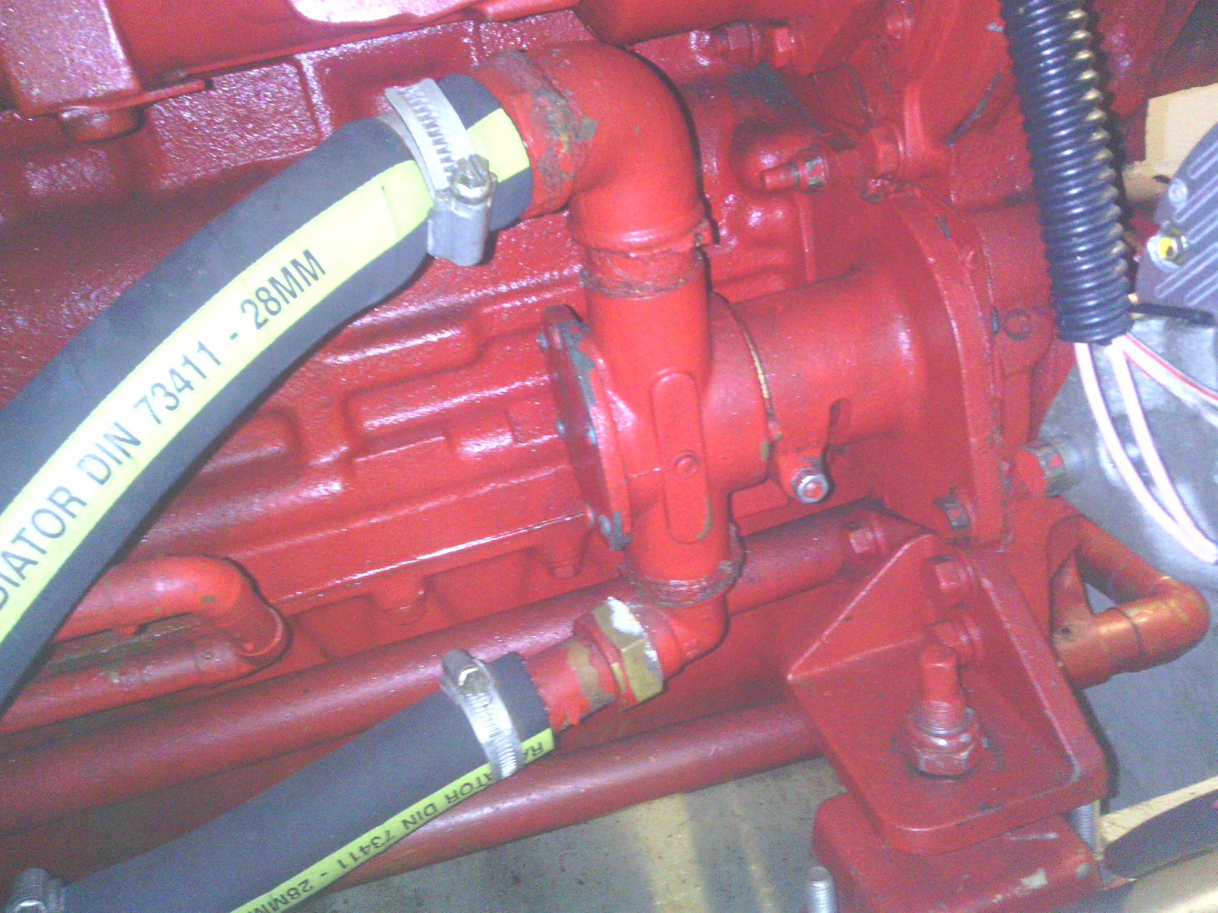 Johnson F5B raw water pump Thorneycroft adaption Boat Building