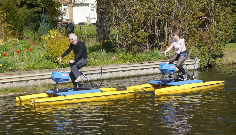 Floating bikes on the Broads General Boating Canal World