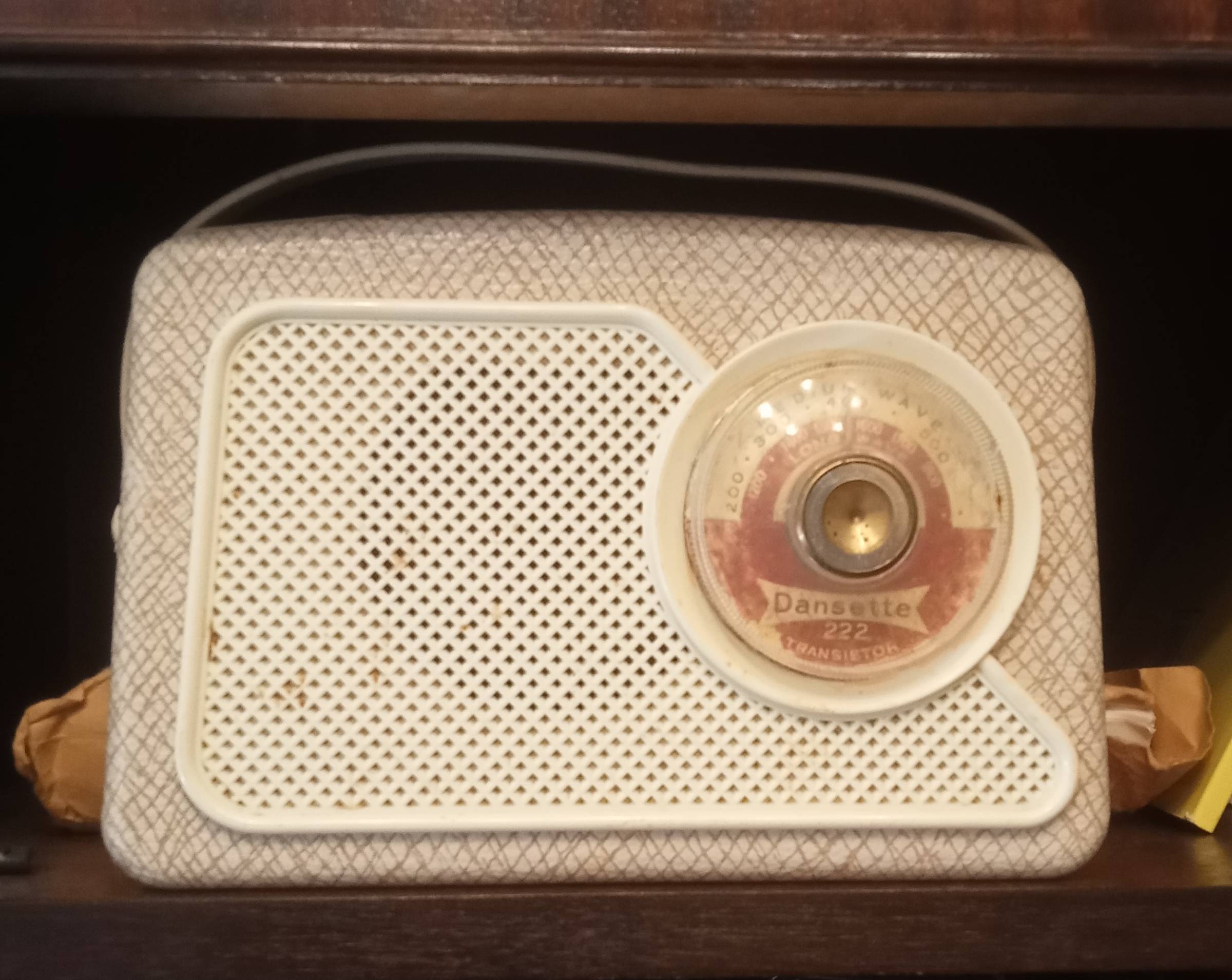 Old fashioned portable radio boat equipment canal world